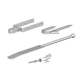 GM 24'' (600mm) Galv Spring Fastener Set With Staple Catch