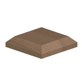96 x 96 x 23mm Wooden Post Caps For 3'' Posts (Brown)