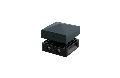 DURAPOST POST CAP WITH BRACKET | 75X75MM ANTHRACITE GREY