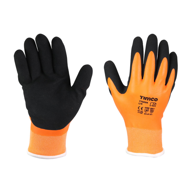 Aqua Thermal Grip Sandy Latex Coated Polyester Gloves M