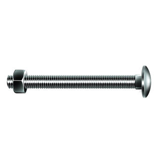 M10 x 220mm Cup Square Hex Bolts & Nuts (Box Of 25)