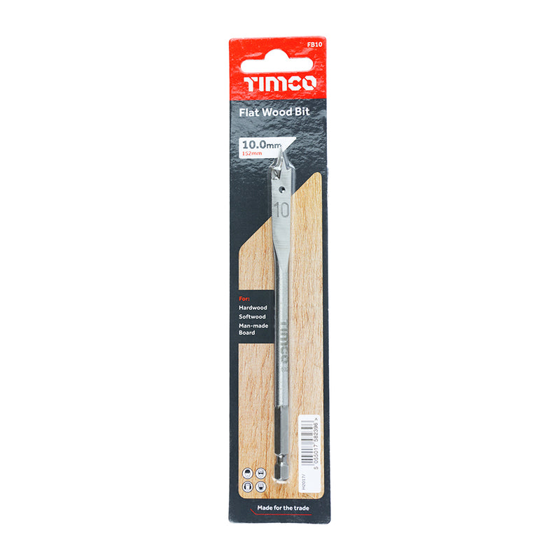 Flat Wood Bit 10mm x 152mm