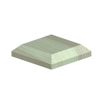 120 x 120 x 26mm Wooden Post Caps For 4'' Posts Green Treated