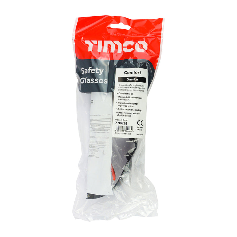 Comfort Safety Glasses (Smoke)
