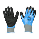 Waterproof Grip Sandy Nitrile Foam Coated Polyester Gloves M