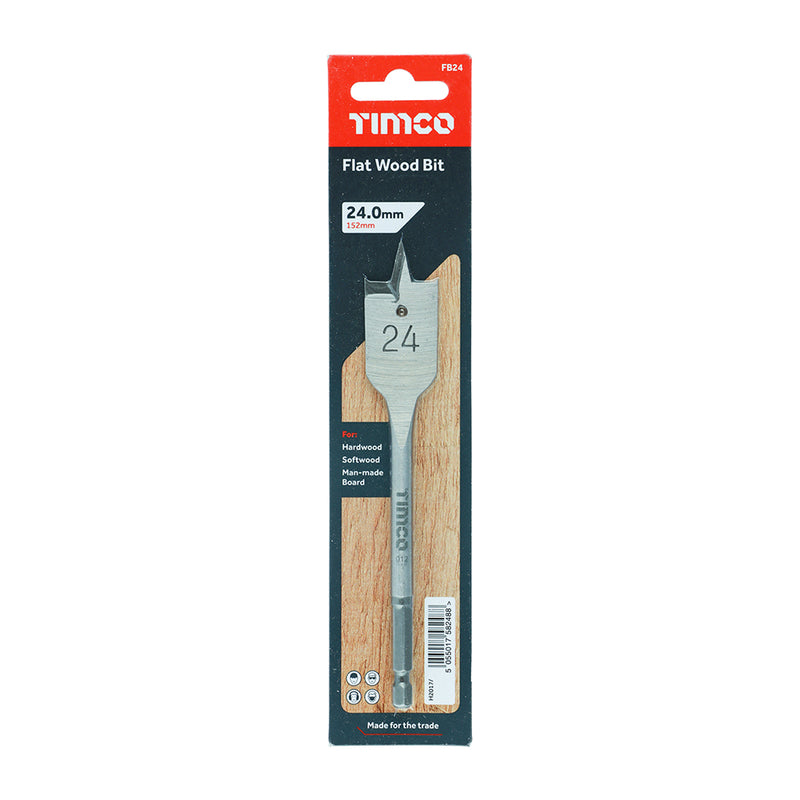 Flat Wood Bit 24mm x 152mm