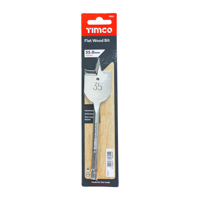 Flat Wood Bit 35mm x 152mm