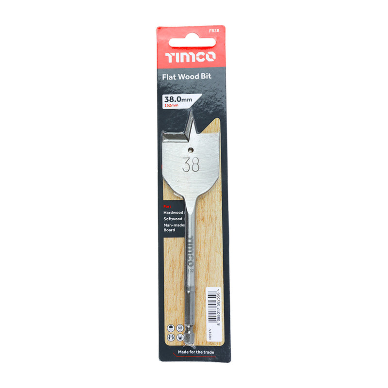 Flat Wood Bit 38mm x 152mm