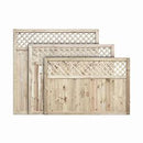 Tongue & Groove Lattice Top Fence Panels