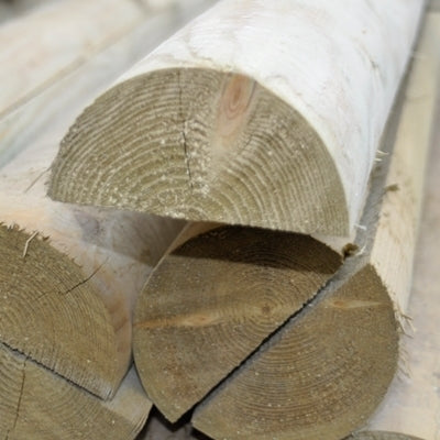75mm Pressure Treated Half Round Rails
