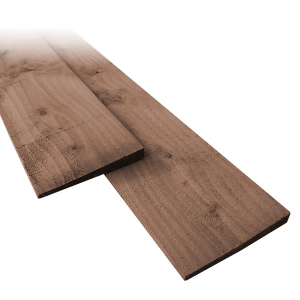 125mm x 22mm 2ex Brown Pressure Treated Feather Edge Boards